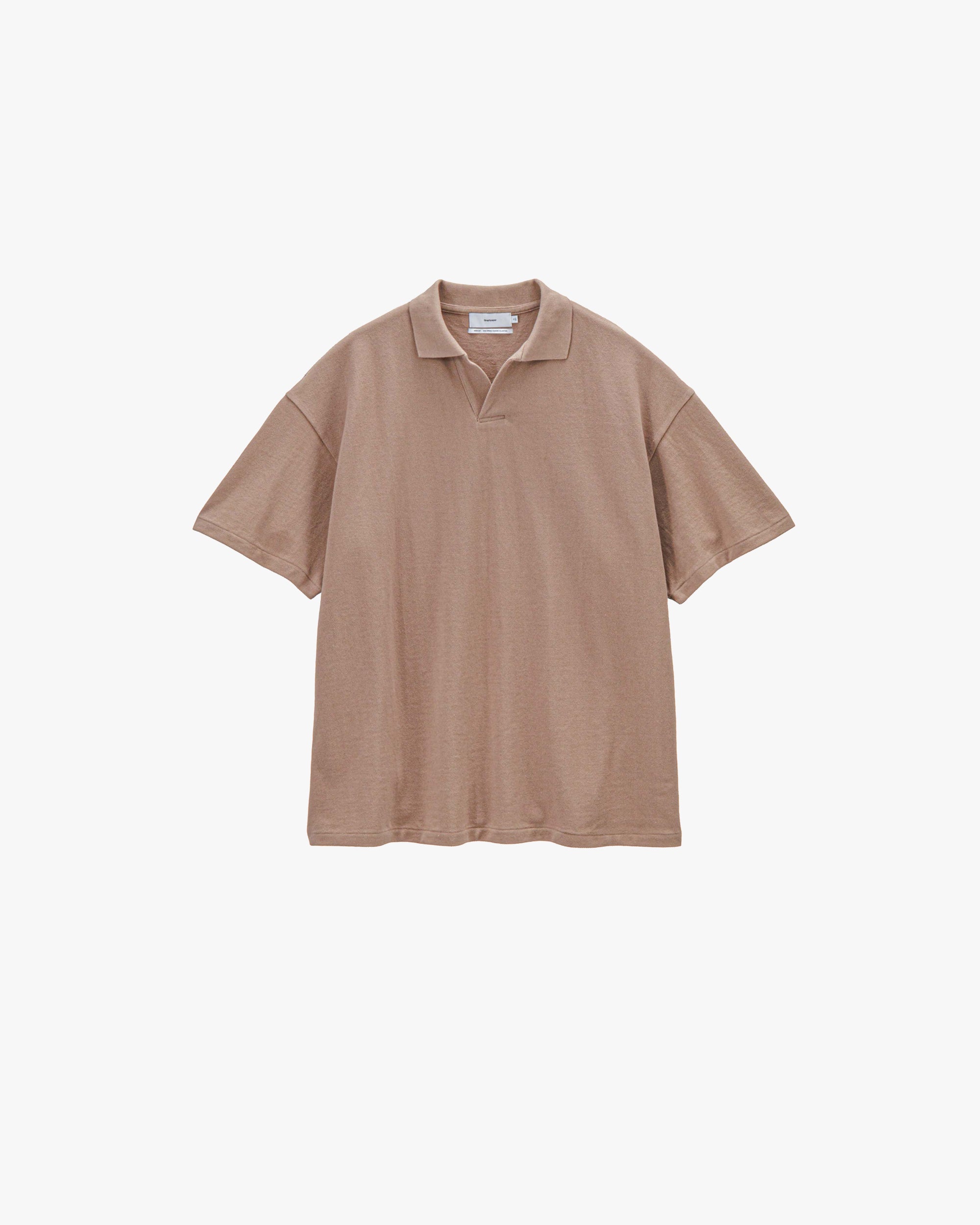 トップス Graphpaper Pique Jersey Skipper Polo Cotton Pique Jersey S/S Skipper Polo – Graphpaper