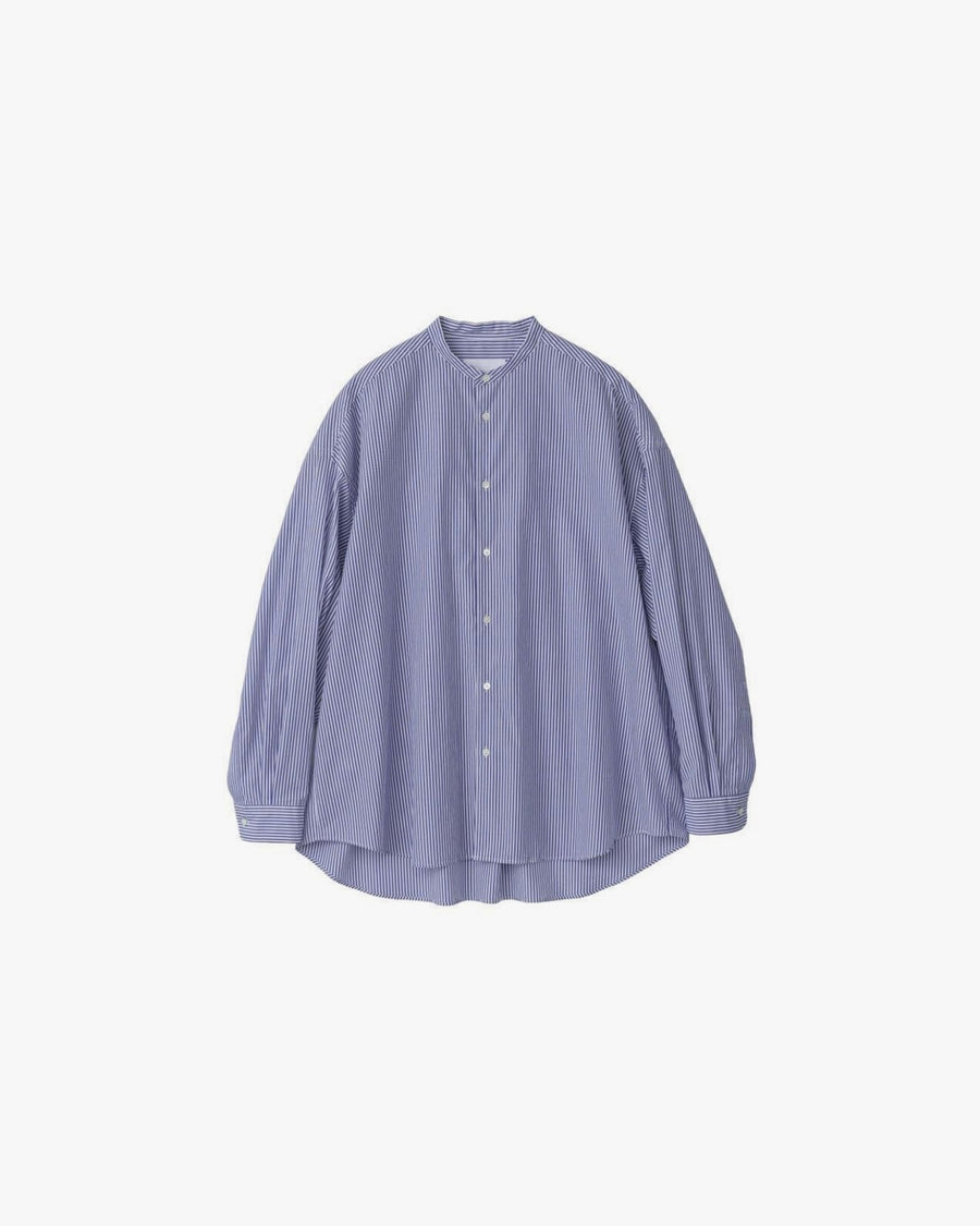 Broad L/S Oversized Band Collar Shirt