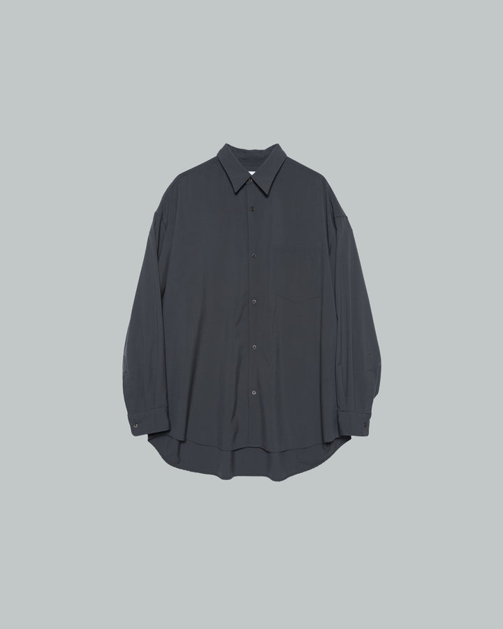 Fulled Extra Fine Wool L/S Oversized Regular Collar Shirt