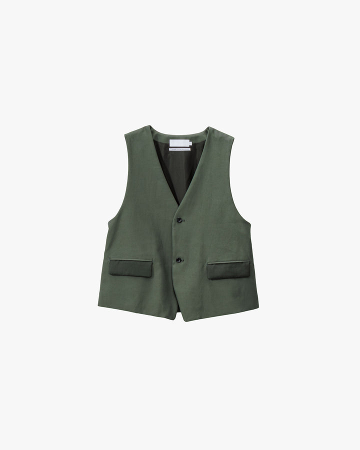 Cotton Cupro Back Satin Gilet