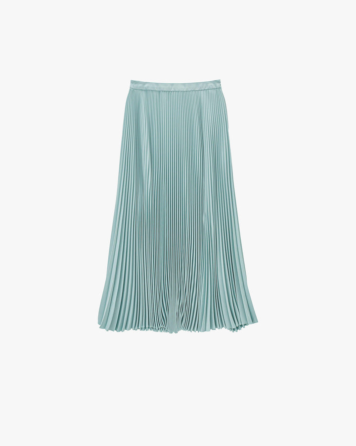 Satin Pleated Skirt