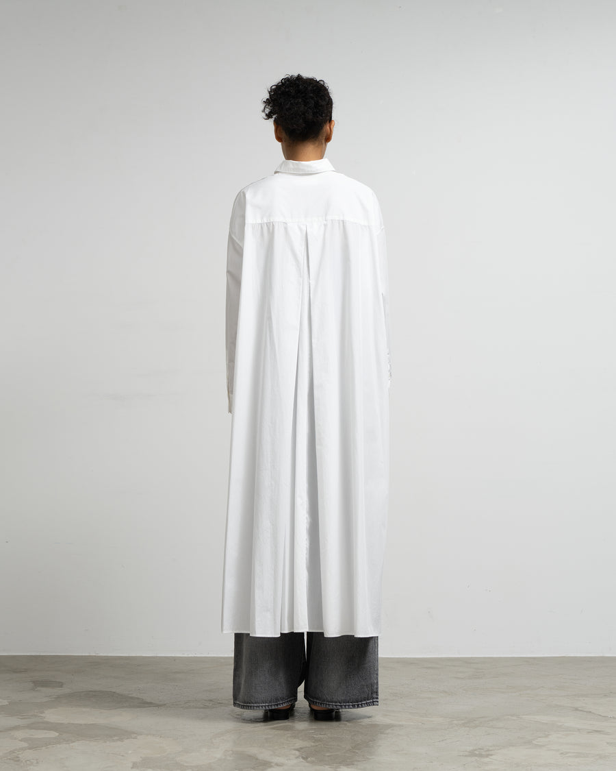 High Count Broad Oversized Regular Collar Shirt Dress