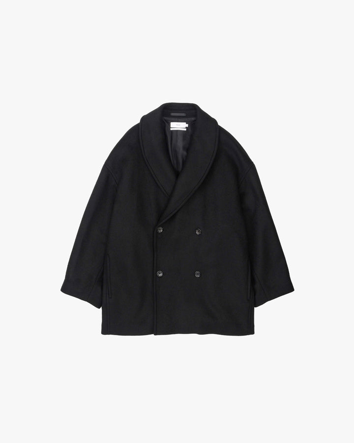 Light Melton Shawl Collar Coat