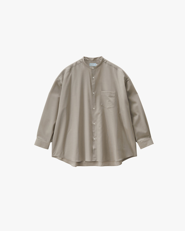 ALUMO for GP L/S Oversized Band Collar Shirt