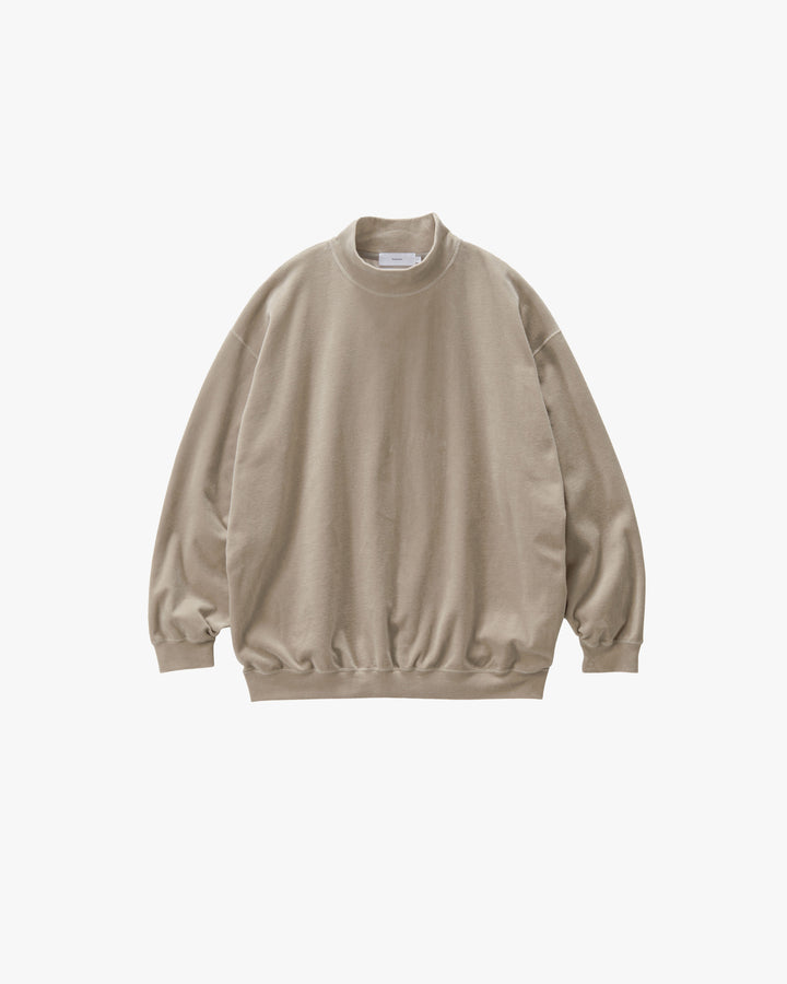 Compact Velour Mock Neck
