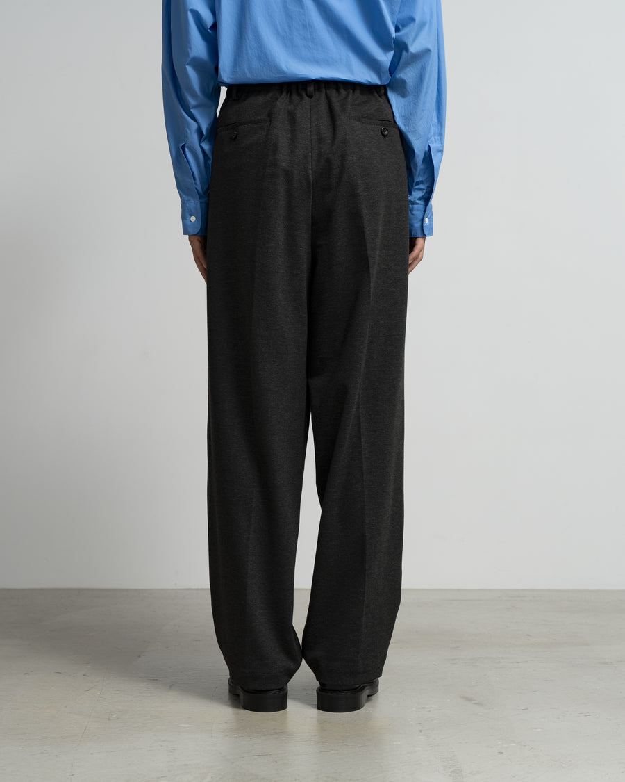 SIDOGRAS Melange Ponte Wide Tapered Slacks
