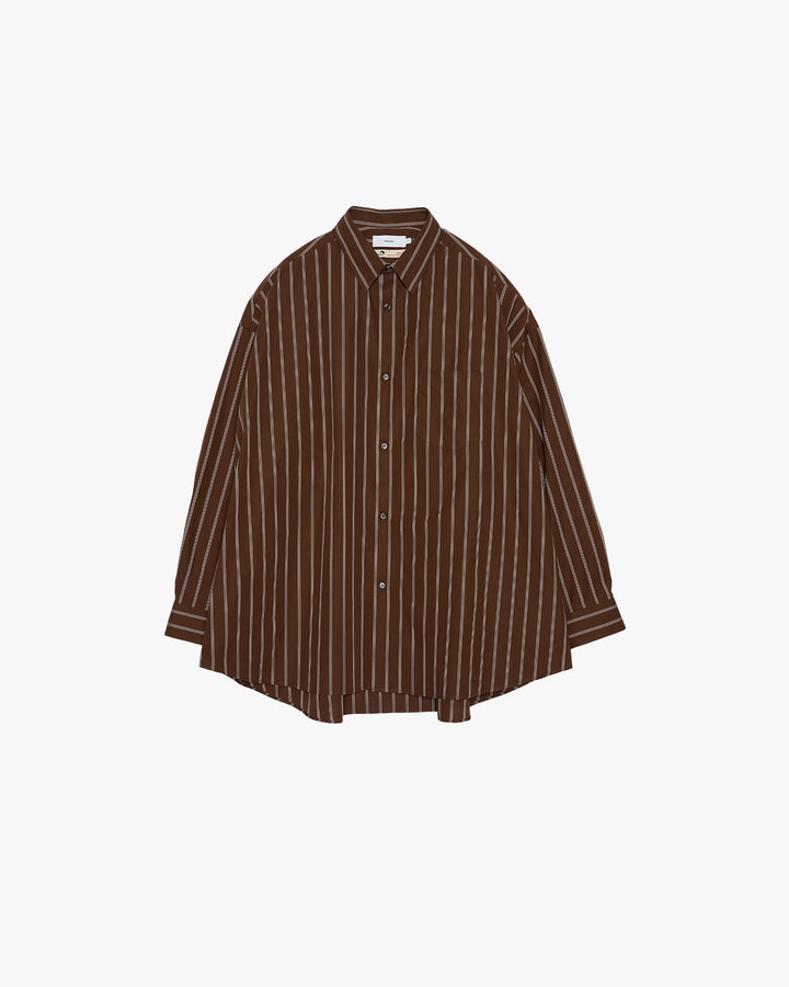 SIDOGRAS Stripe L/S Oversized Regular Collar Shirt
