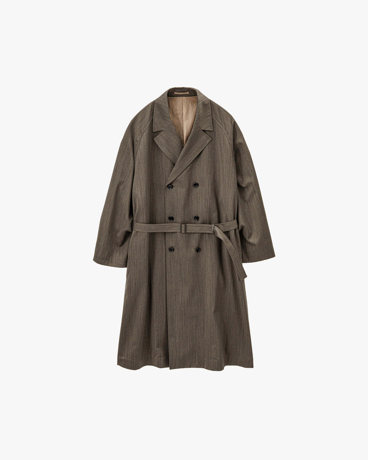Melange Herringbone Trench Coat