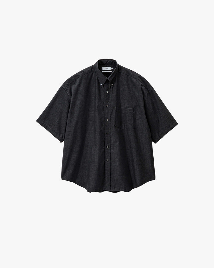 Fine Wool Heather Oversized S/S BD Shirt