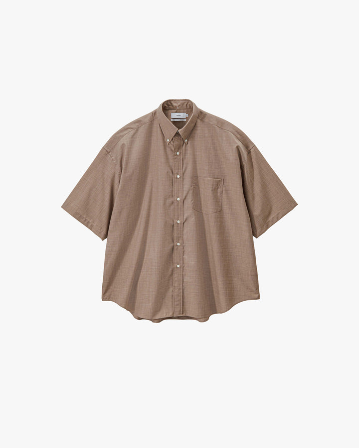 Fine Wool Heather Oversized S/S B.D. Shirt