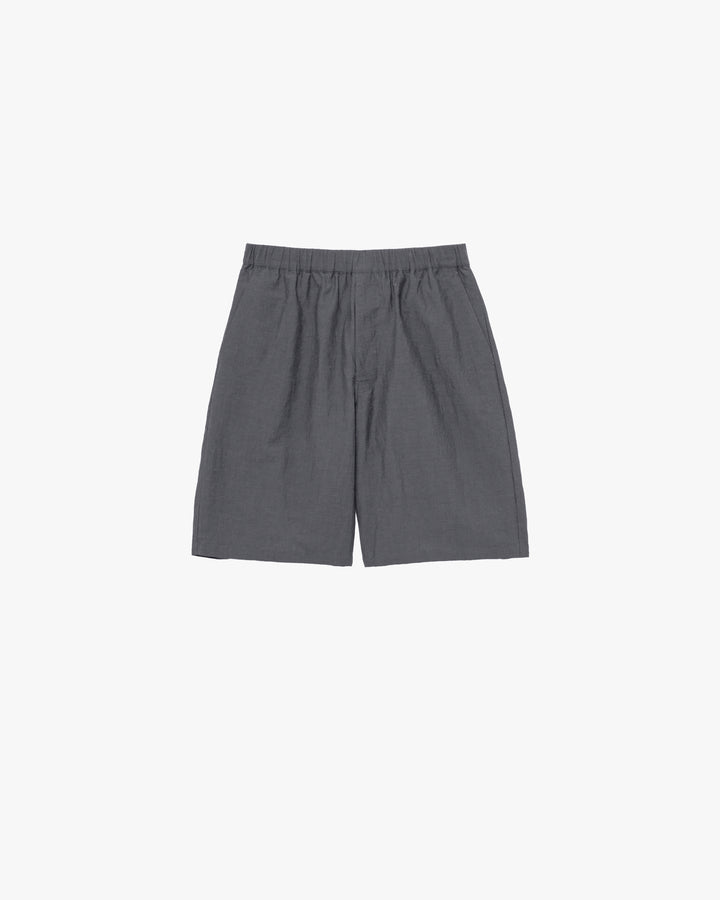 Cotton Linen Seersucker Track Shorts