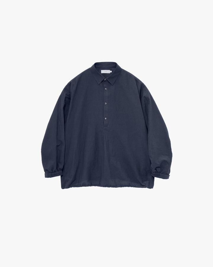 Cotton Linen Seersucker L/S Pullover Shirt