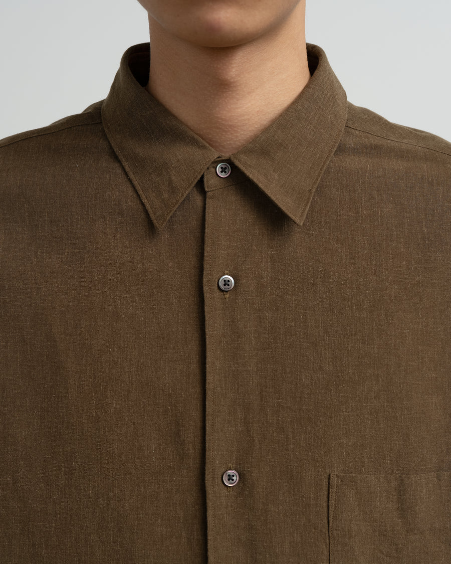 Linen Cupro L/S Oversized Regular Collar Shirt – Graphpaper