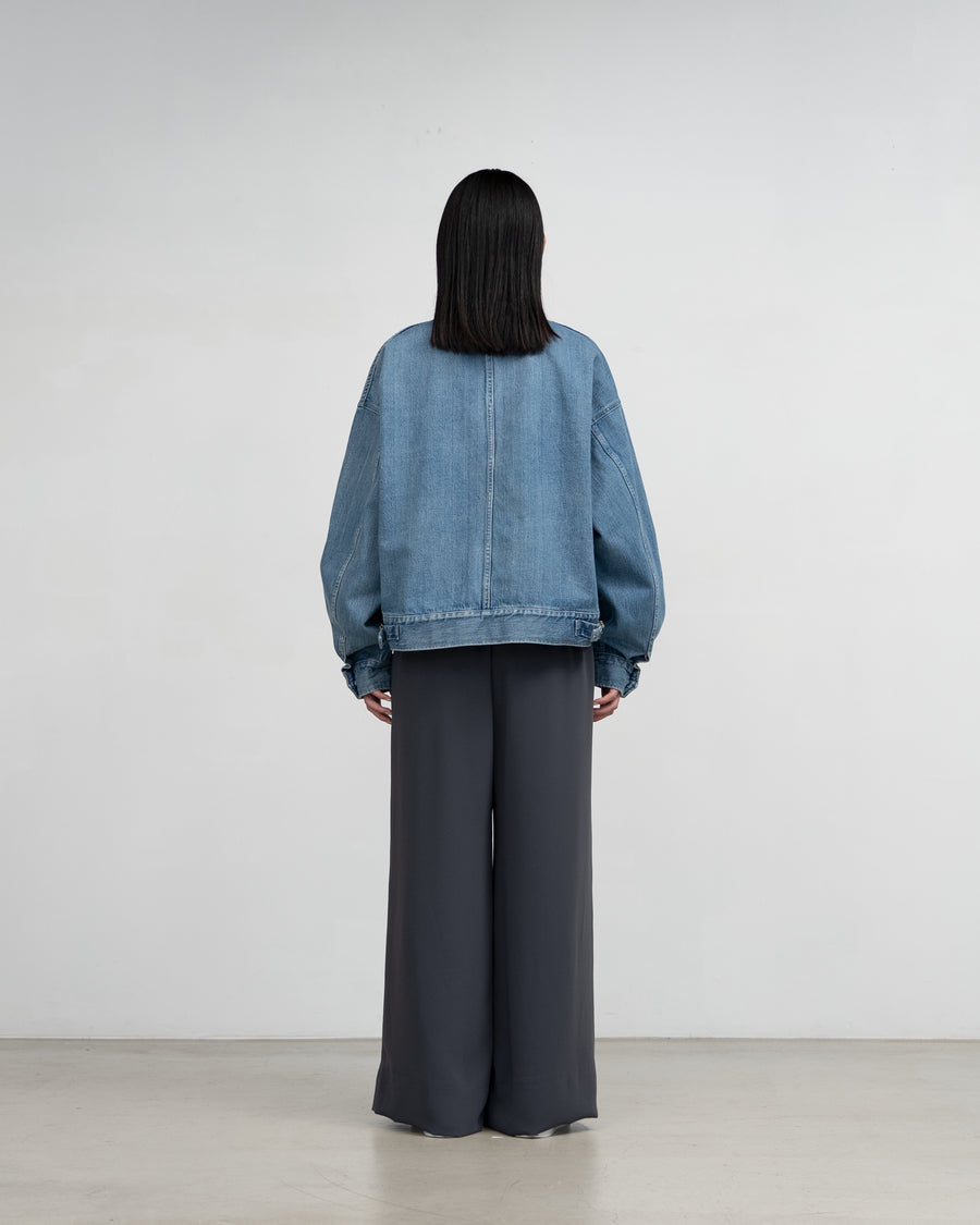 Selvage Denim Zip Jacket -LIGHT FADE-