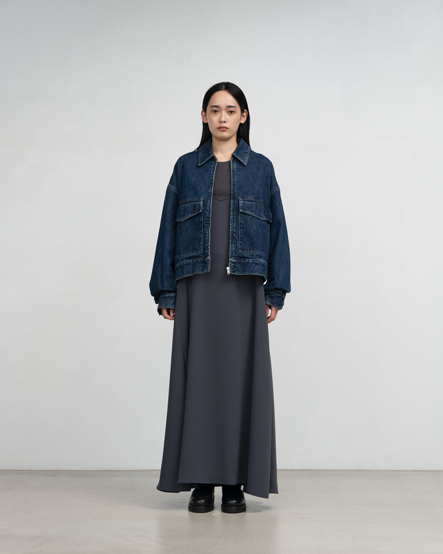 Selvage Denim Zip Jacket -DARK FADE-