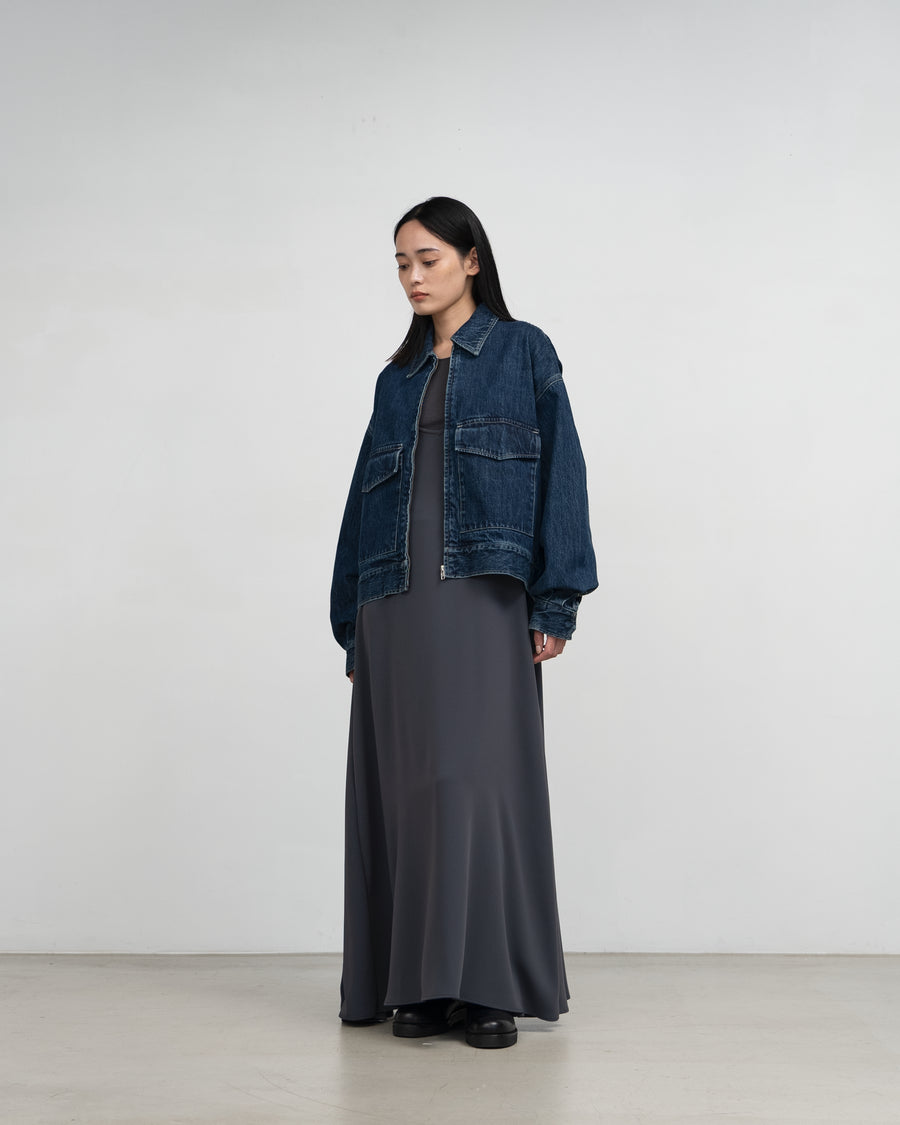 Selvage Denim Zip Jacket -DARK FADE-