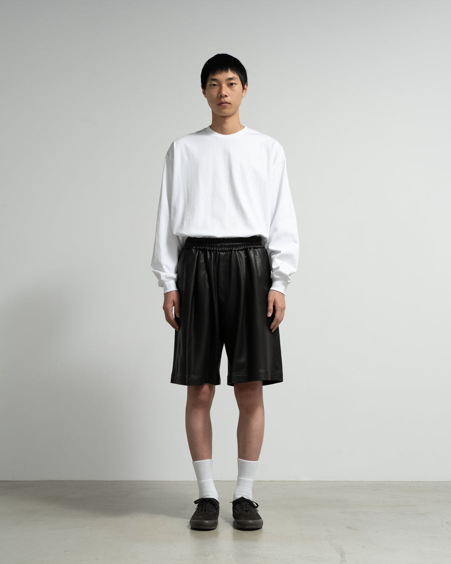 SALE- Lamb Leather Track Wide Shorts – Graphpaper
