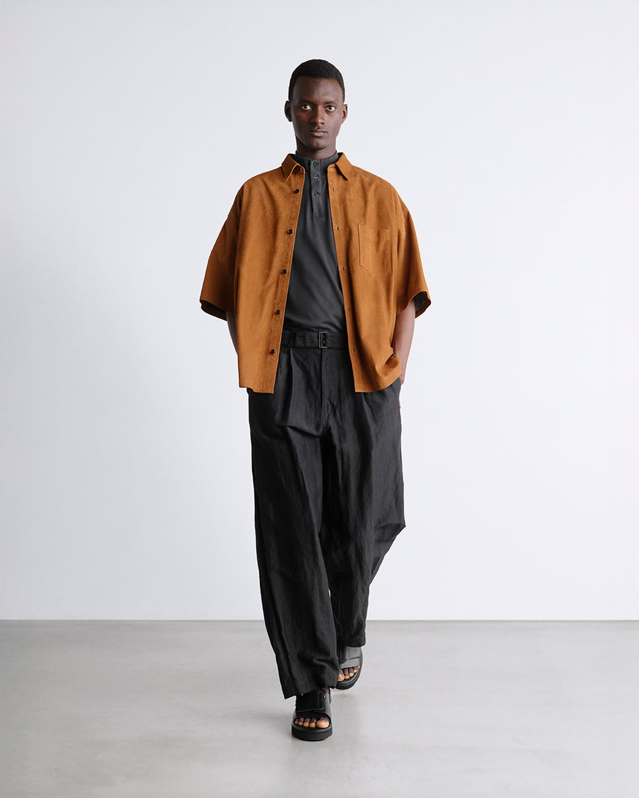 Linen Cupro Back Satin Belted Pants – Graphpaper