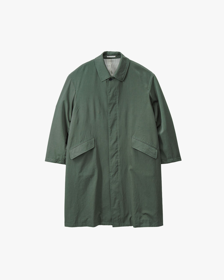 Fulled Wool Gabardine Oversized Bal Collar Coat