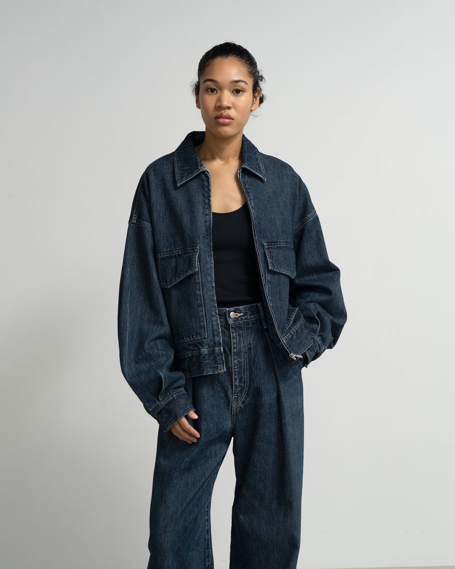 Selvage Denim Zip Jacket -DARK FADE- – Graphpaper