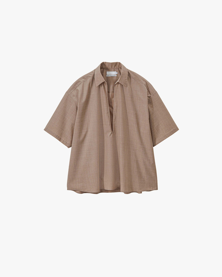Fine Heather Wool S/S Skipper Shirt
