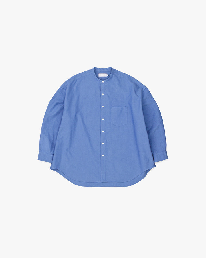 Oxford L/S Oversized Band Collar Shirt
