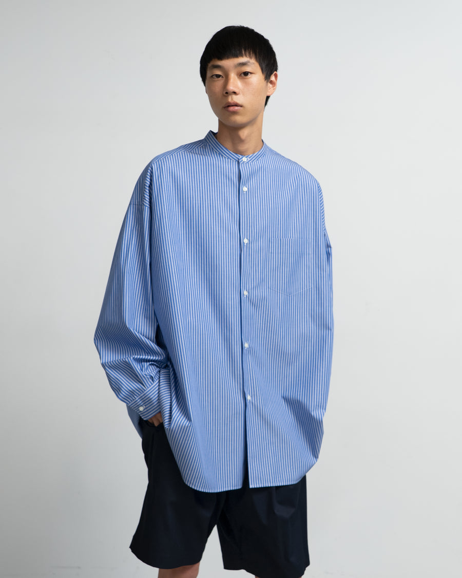 SIDOGRAS L/S Oversized Band Collar Shirt